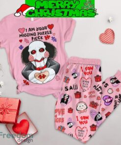 Saw Missing Piece Valentine Fleece Pajamas Set Gift Family