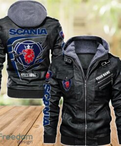 Scania 2D Leather Jacket For Men Custom Name Special Gift Ideas Product Photo 1