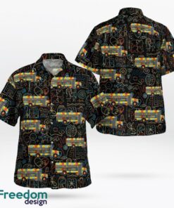 School Bus World Autism Awareness Day Hawaiian Shirt