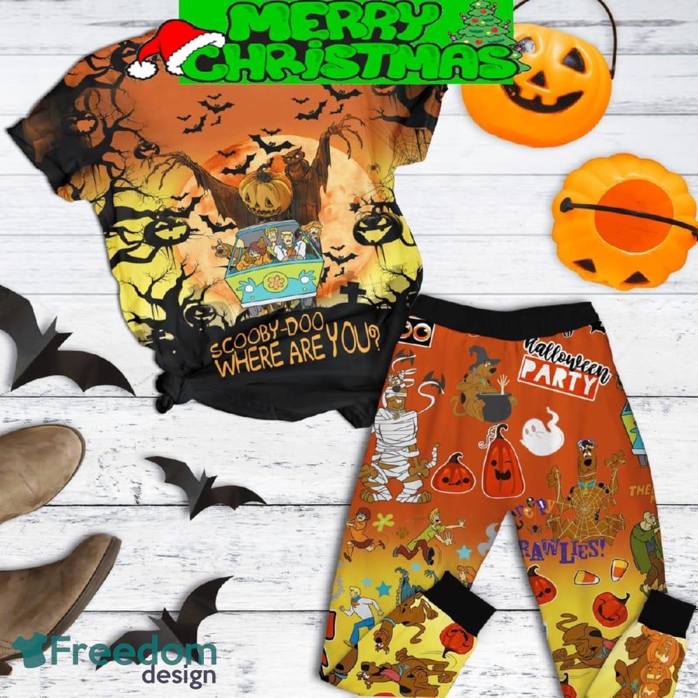 Scooby Doo Where Are You Halloween Hunting Fleece Pajamas Set Full Print Christmas For Women image Scooby Doo Where Are You Halloween Hunting Fleece Pajamas Set Full Print Christmas For Women - Scooby Doo Where Are You Halloween Hunting Fleece Pajamas Set-1