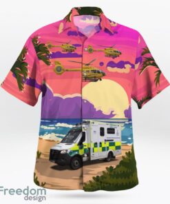 Scottish Ambulance Services Car And Airbus H145 Hawaiian Shirt Product Photo 2