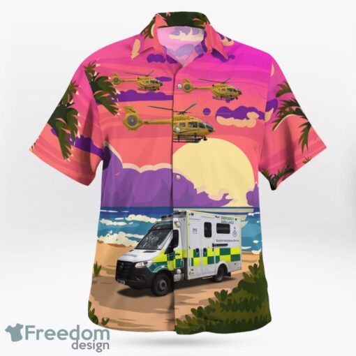 Scottish Ambulance Services Car And Airbus H145 Hawaiian Shirt Product Photo 2