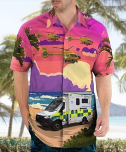 Scottish Ambulance Services Car And Airbus H145 Hawaiian Shirt Product Photo 3