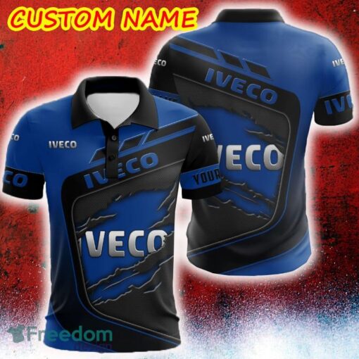 Scratch Hidden Logo Iveco Car Truck And Motorcycle 3D Polo Car Shirt Personalized - Scratch Hidden Logo Iveco Car Truck And Motorcycle 3D Polo Car Shirt Personalized