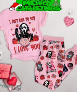 Scream Ghostface Valentine Fleece Pajamas Set All Over Print Christmas Gift
