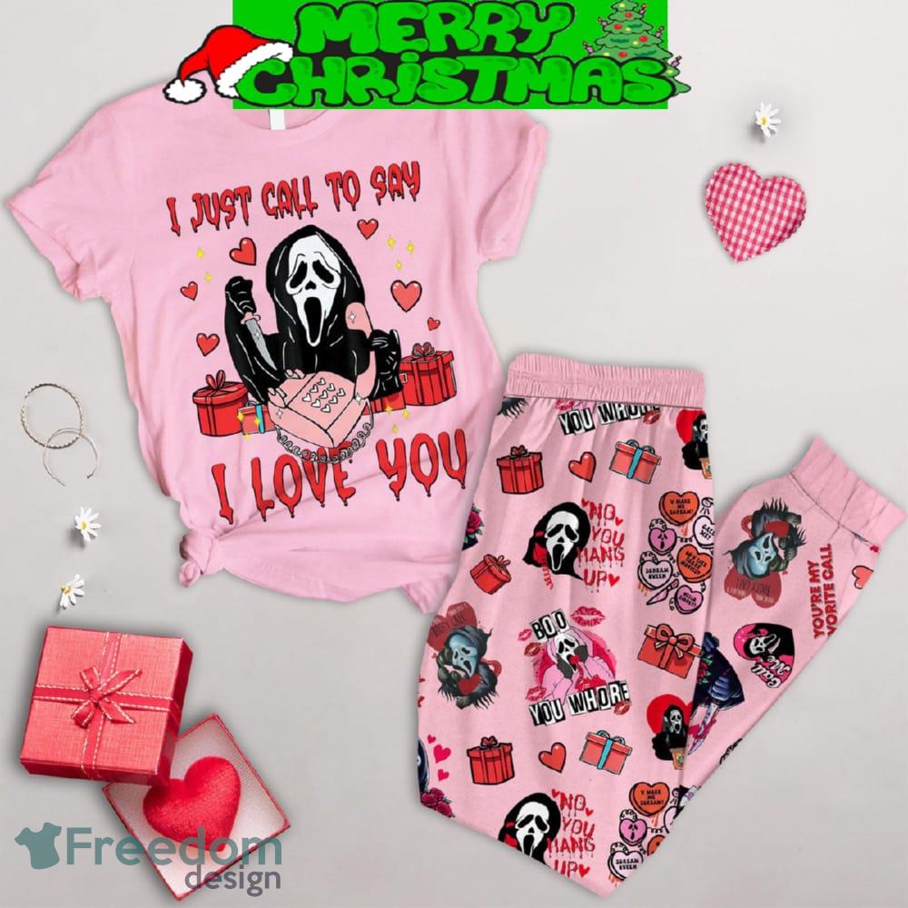 Scream Ghostface Valentine Fleece Pajamas Set All Over Print Christmas Gift image Scream Ghostface Valentine Fleece Pajamas Set All Over Print Christmas Gift - Scream Ghostface Valentine Fleece Pajamas Set-1