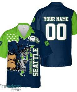 Seattle personalized name and number Hawaiian Shirt And Shorts Team Beach Shirt Product Photo 2