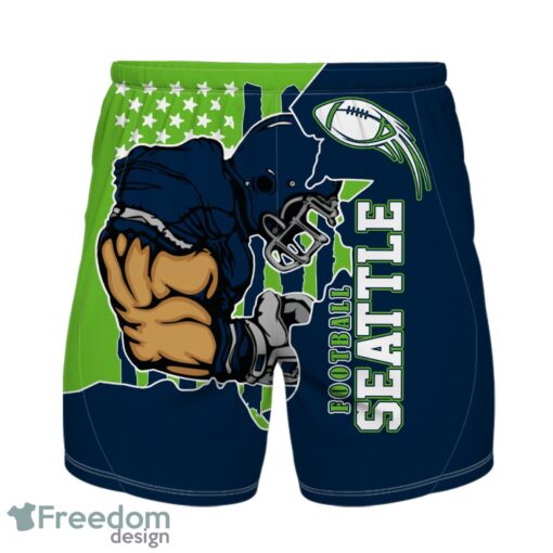 Seattle personalized name and number Hawaiian Shirt And Shorts Team Beach Shirt Product Photo 1