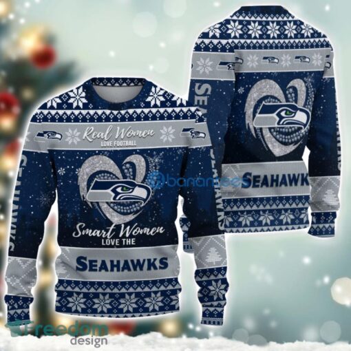 Seattle Seahawks Logo Ugly Christmas Sweater For Fans Men And Women Christmas Gift Ideas Product Photo 2