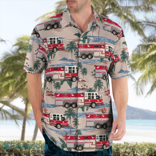 Smithtown Fire Department Smithtown, New York Aloha Hawaiian Shirt Beach Gift Shirt Product Photo 4