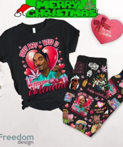 Snoop Dogg Happy Valentine Fleece Pajamas Set All Over Print Christmas Gift