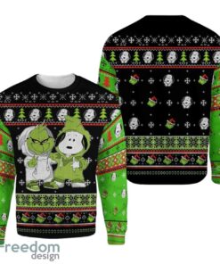 Snoopy & Grinch All-Over Print Christmas Sweater Gifts, Snoopy & Grinch Gift