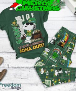 Snoopy Happy St. Patrick’s Day Sona Duit Fleece Pajamas Set Christmas For Family