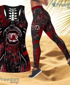 South Carolina Gamecocks NCAA Personalized Combo Hollow Tanktop And Leggings Gift For Women