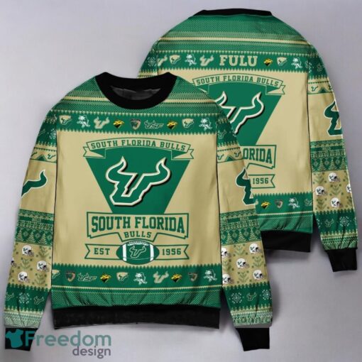 South Florida Bulls Ugly Christmas Sweater 3D Printed Christmas Gift Product Photo 1