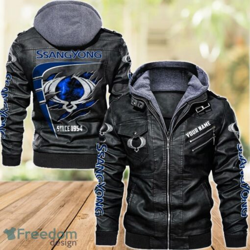 SsangYong Motor 2D Leather Jacket For Men Custom Name Special Gift Ideas Product Photo 1