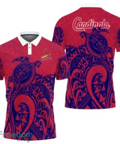 St. Louis Cardinals Turtle Polynesian Pattern Polo Shirt