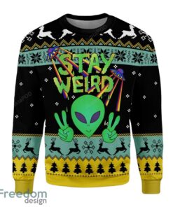 Stay Weird Alien All Over Print Christmas Sweater