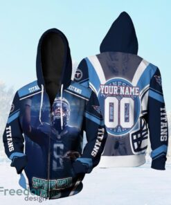 Stevie Mcnair 9 Tennessee Titans Afc South Champions Super Bowl 2021 Personalized Zip Hoodie 3D All Over Print