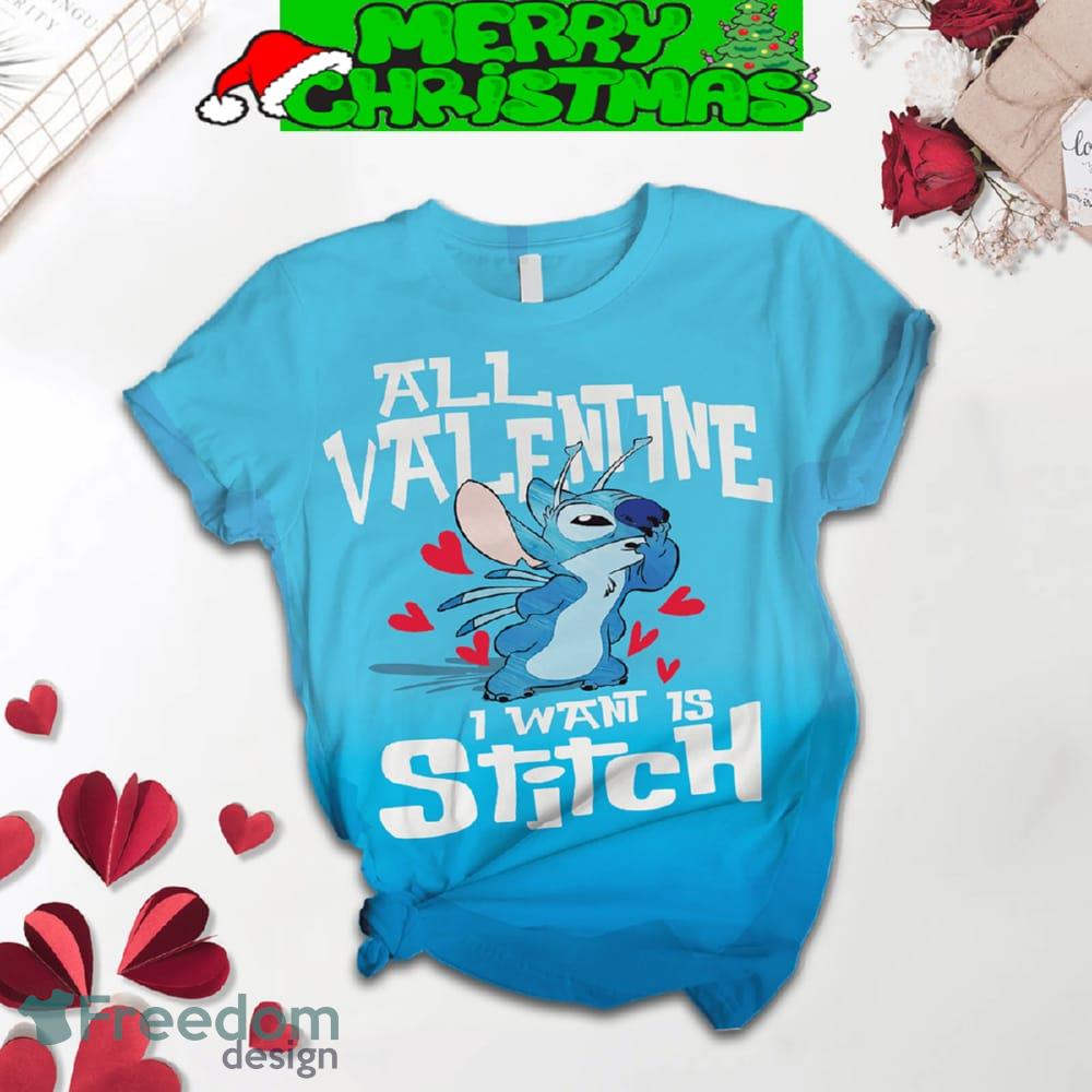 Stitch All I Want For Valentine Fleece Pajamas Set Christmas For Family image Stitch All I Want For Valentine Fleece Pajamas Set Christmas For Family - Stitch All I Want For Valentine Fleece Pajamas Set-1