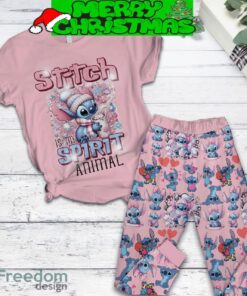 Stitch Spirit Animal Valentine Fleece Pajamas Set For Christmas