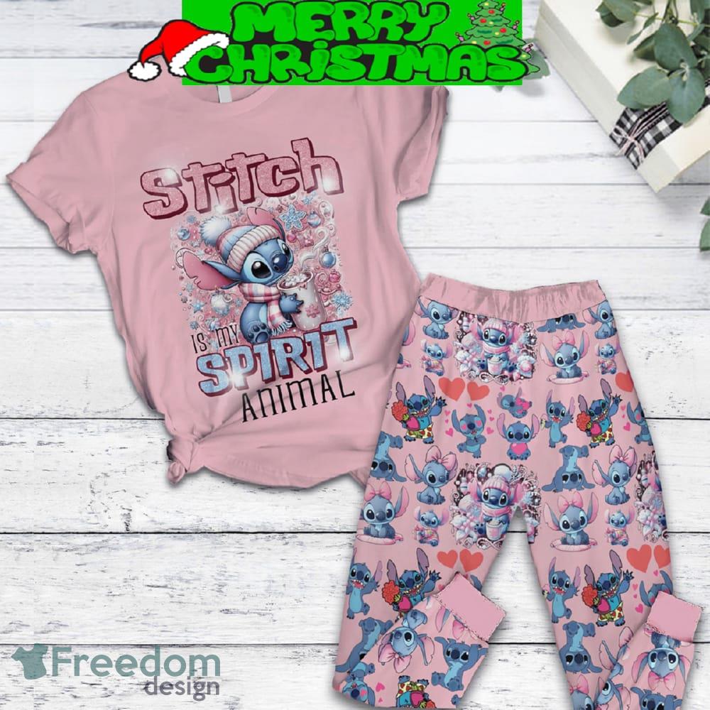 Stitch Spirit Animal Valentine Fleece Pajamas Set For Christmas image Stitch Spirit Animal Valentine Fleece Pajamas Set For Christmas - Stitch Spirit Animal Valentine Fleece Pajamas Set-1