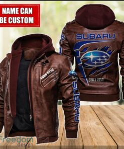 Subaru 2D Leather Jacket For Men Custom Name Special Gift Ideas Product Photo 2