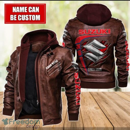 Suzuki 2D Leather Jacket For Men Custom Name Special Gift Ideas Product Photo 2