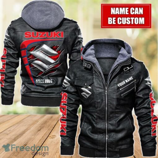 Suzuki 2D Leather Jacket For Men Custom Name Special Gift Ideas Product Photo 1