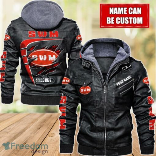 SWM 2D Leather Jacket For Men Custom Name Special Gift Ideas Product Photo 1