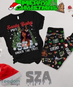 SZA Under The Tree Santa Baby Christmas Fleece Pajamas Set For Christmas