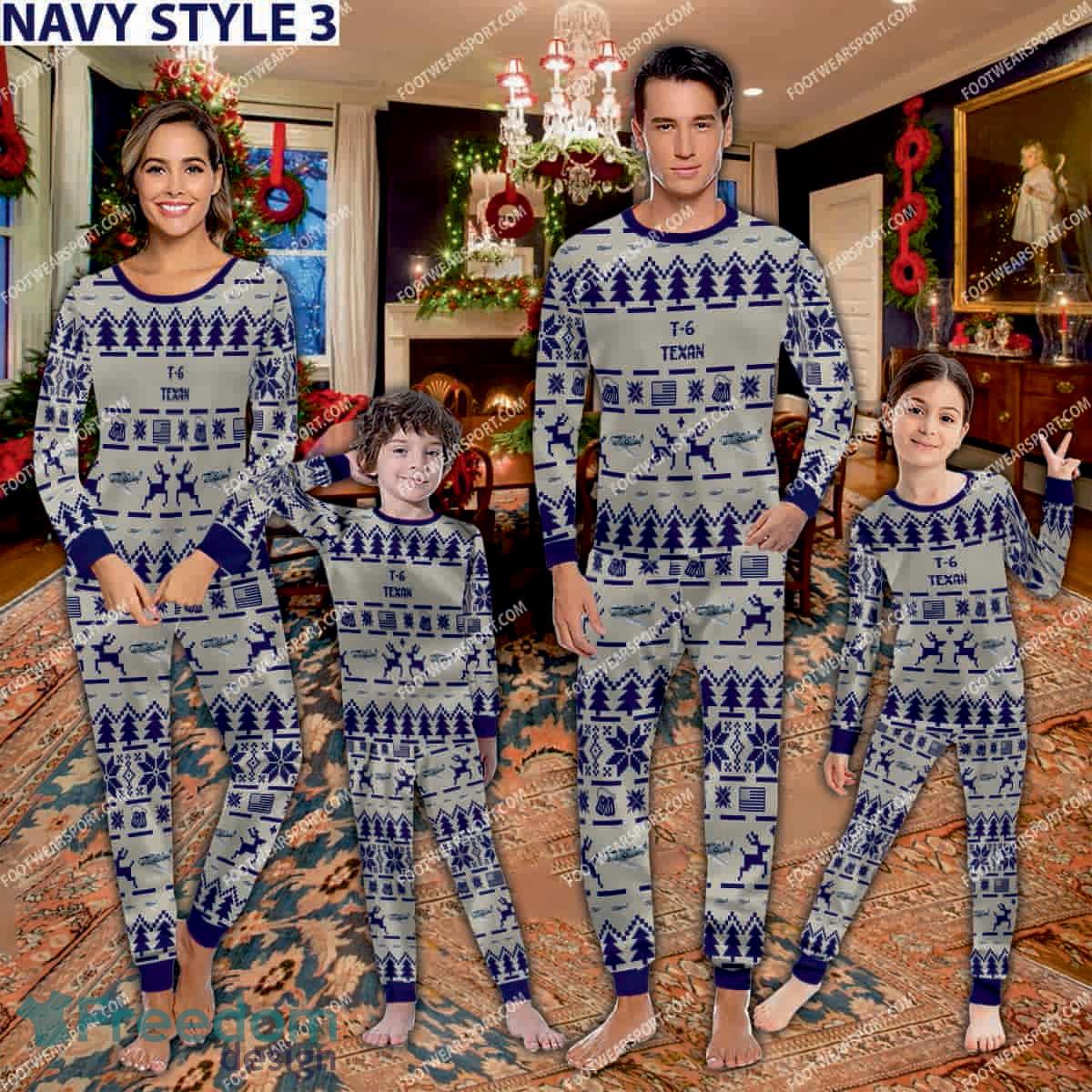 t-6-texan-t6-aircraft-family-pajamas-set-gift-for-family-christmas-2.jpg T-6 Texan T6 Aircraft Family Pajamas Set Gift For Family Christmas - T-6 Texan T6 Aircraft Pajamas Set Family Photo Navy