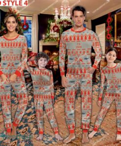 T 6 Texan T6 Aircraft Family Pajamas Set Gift For Family Christmas image T-6 Texan T6 Aircraft Family Pajamas Set Gift For Family Christmas - T-6 Texan T6 Aircraft Pajamas Set Family Photo Red