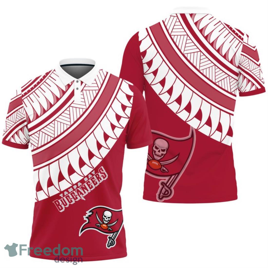 Tampa Bay Buccaneers Polynesian Pattern Polo Shirt image Tampa Bay Buccaneers Polynesian Pattern Polo Shirt Product Photo 1