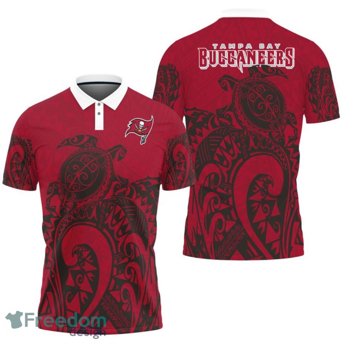 Tampa Bay Buccaneers Turtle Polynesian Pattern Polo Shirt image Tampa Bay Buccaneers Turtle Polynesian Pattern Polo Shirt Product Photo 1