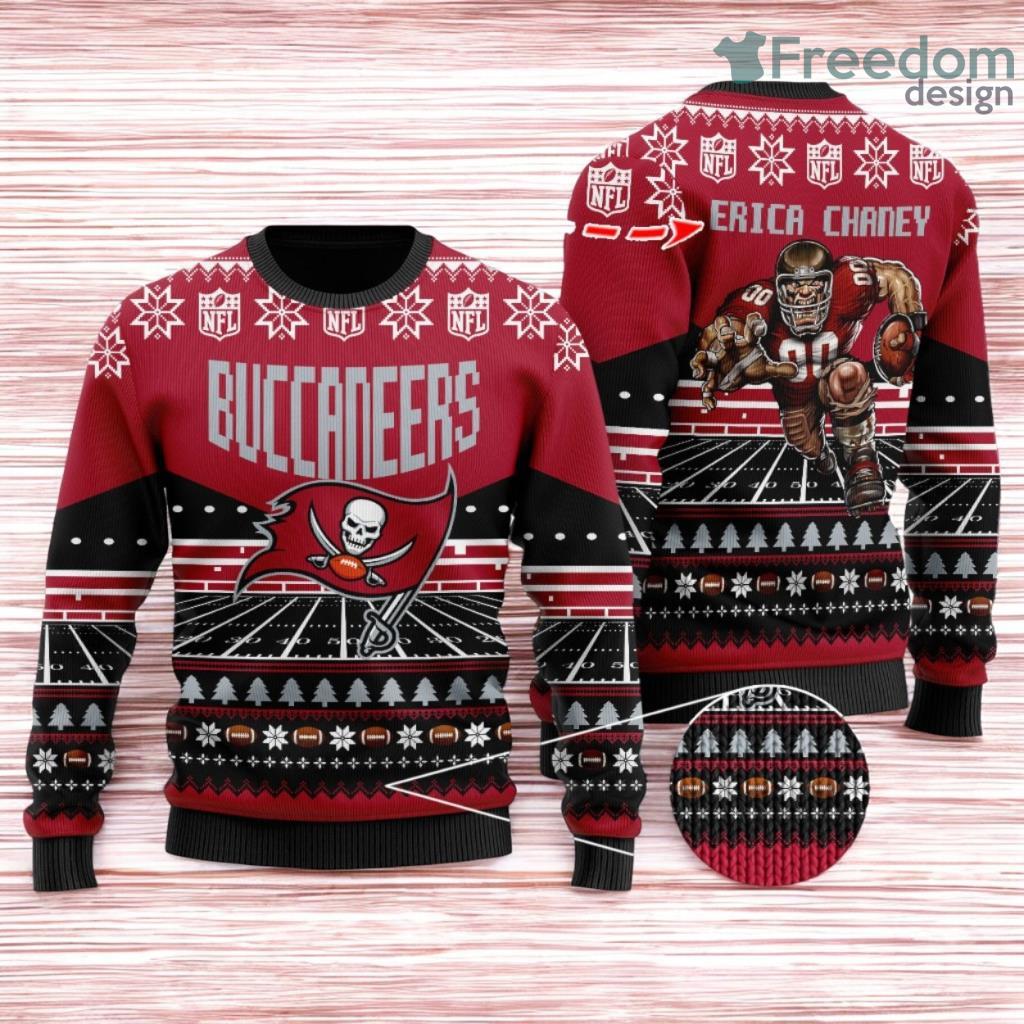 Tampa Bay Buccaneers Ugly Sweater Mascot NFL Christmas Gifts for big fans image Tampa Bay Buccaneers Ugly Sweater Mascot NFL Christmas Gifts for big fans Product Photo 1