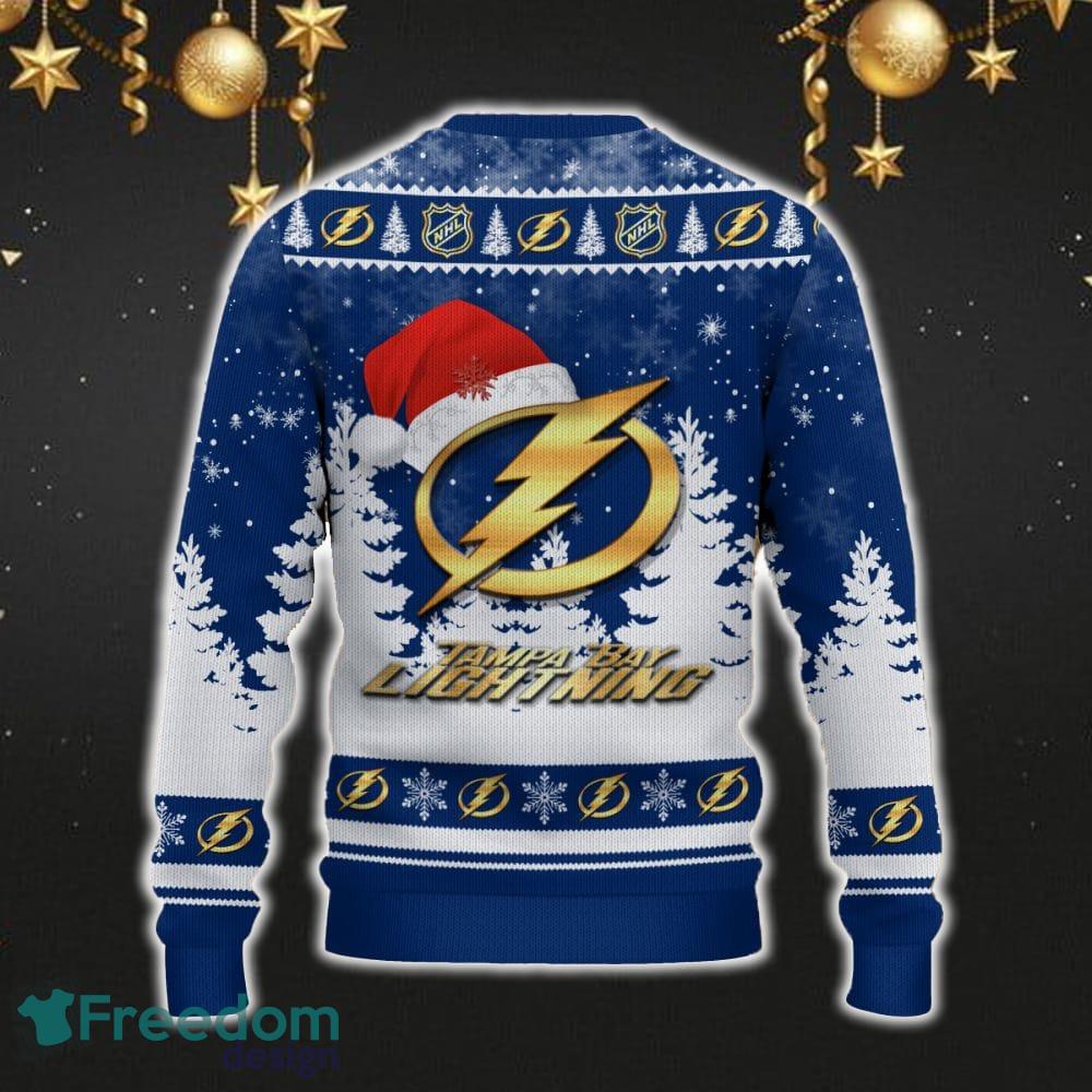 Tampa Bay Lightning Car For Fans 3D Sweater Ugly Christmas Santa Hat Tree Gift For Men Women image Tampa Bay Lightning Car For Fans 3D Sweater Ugly Christmas Santa Hat Tree Gift For Men Women - Tampa Bay Lightning Ugly Christmas Sweater_3