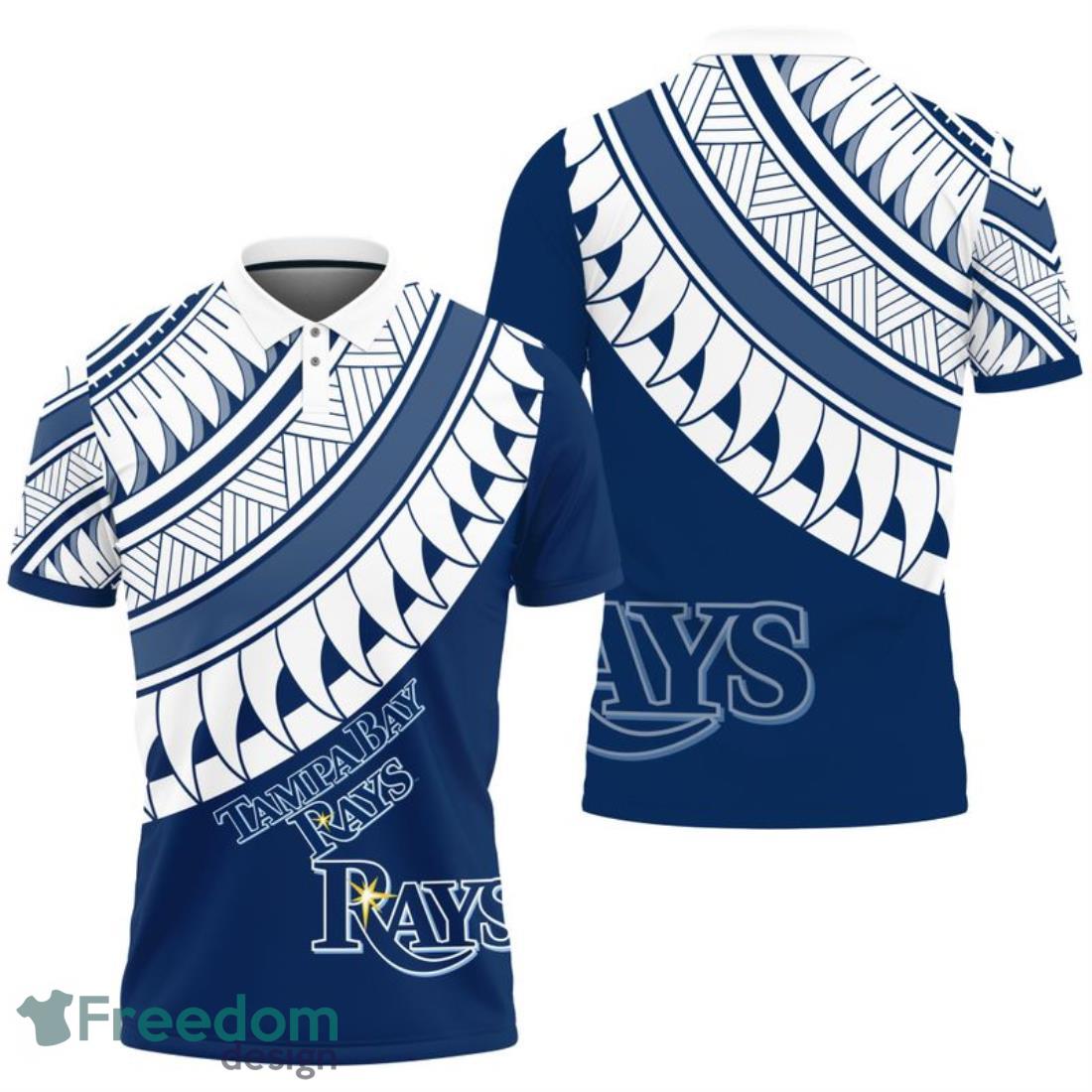 Tampa Bay Rays Polynesian Pattern Polo Shirt image Tampa Bay Rays Polynesian Pattern Polo Shirt Product Photo 1
