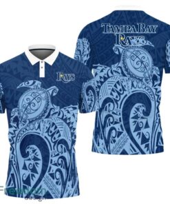 Tampa Bay Rays Turtle Polynesian Pattern Polo Shirt