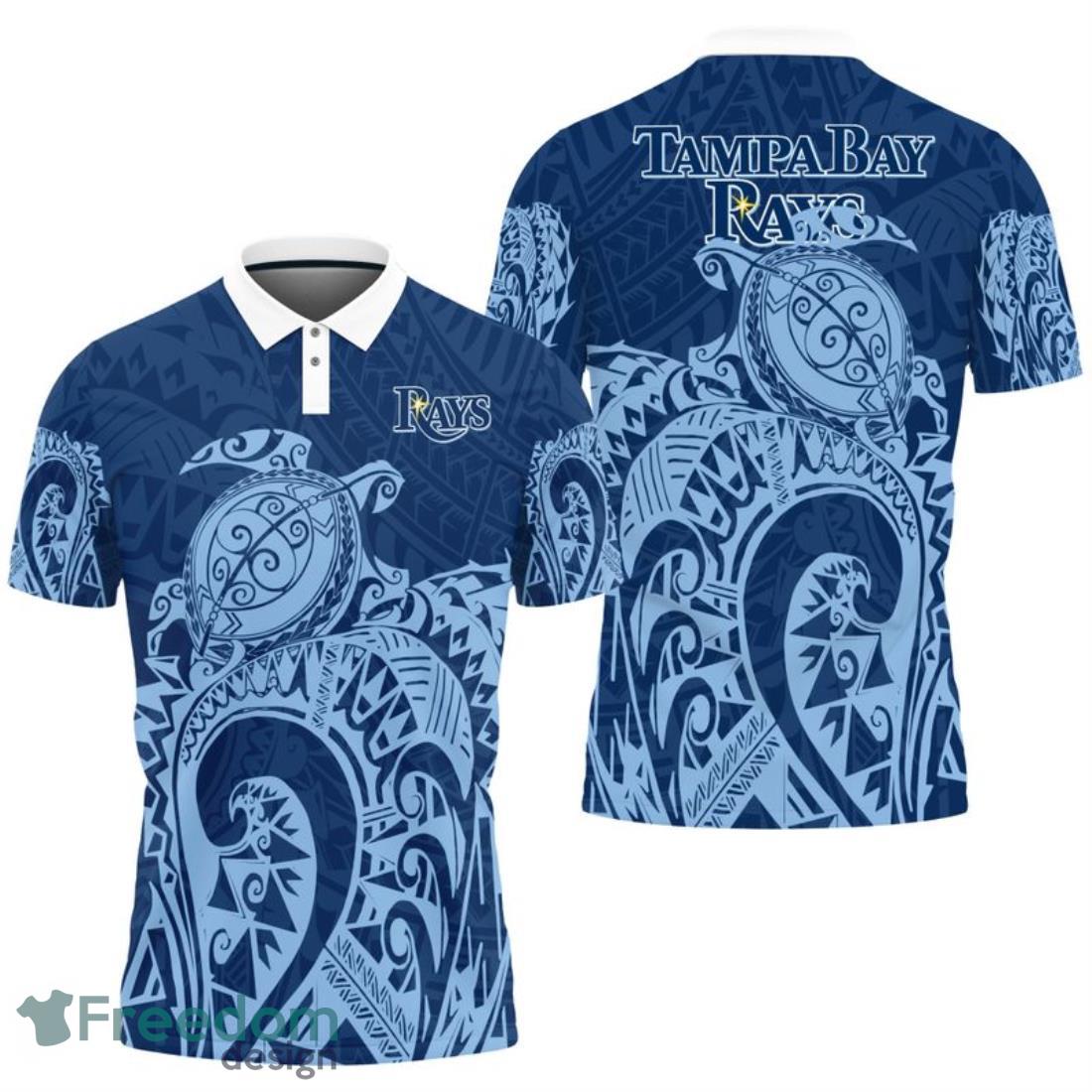 Tampa Bay Rays Turtle Polynesian Pattern Polo Shirt image Tampa Bay Rays Turtle Polynesian Pattern Polo Shirt Product Photo 1