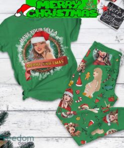 Taylor Swift Christmas Have Yourself A Merry Swiftmas Fleece Pajamas Set Full Print Christmas For Women - Taylor Swift Christmas Have Yourself A Merry Swiftmas Fleece Pajamas Set-1