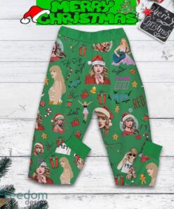 Taylor Swift Christmas Have Yourself A Merry Swiftmas Fleece Pajamas Set Full Print Christmas For Women - Taylor Swift Christmas Have Yourself A Merry Swiftmas Fleece Pajamas Set-4