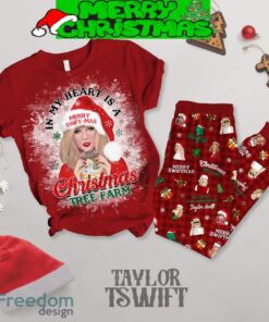 Taylor Swift In My Heart Is A Christmas Tree Farm Pajamas Set Men Women For Fans - Taylor Swift In My Heart Is A Christmas Tree Farm Pajamas Set-1