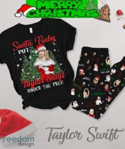 Taylor Swift Merry Swiftmas Cat Mother Christmas Fleece Pajamas Set Gift Family - Taylor Swift Merry Swiftmas Cat Mother Christmas Fleece Pajamas Set-2