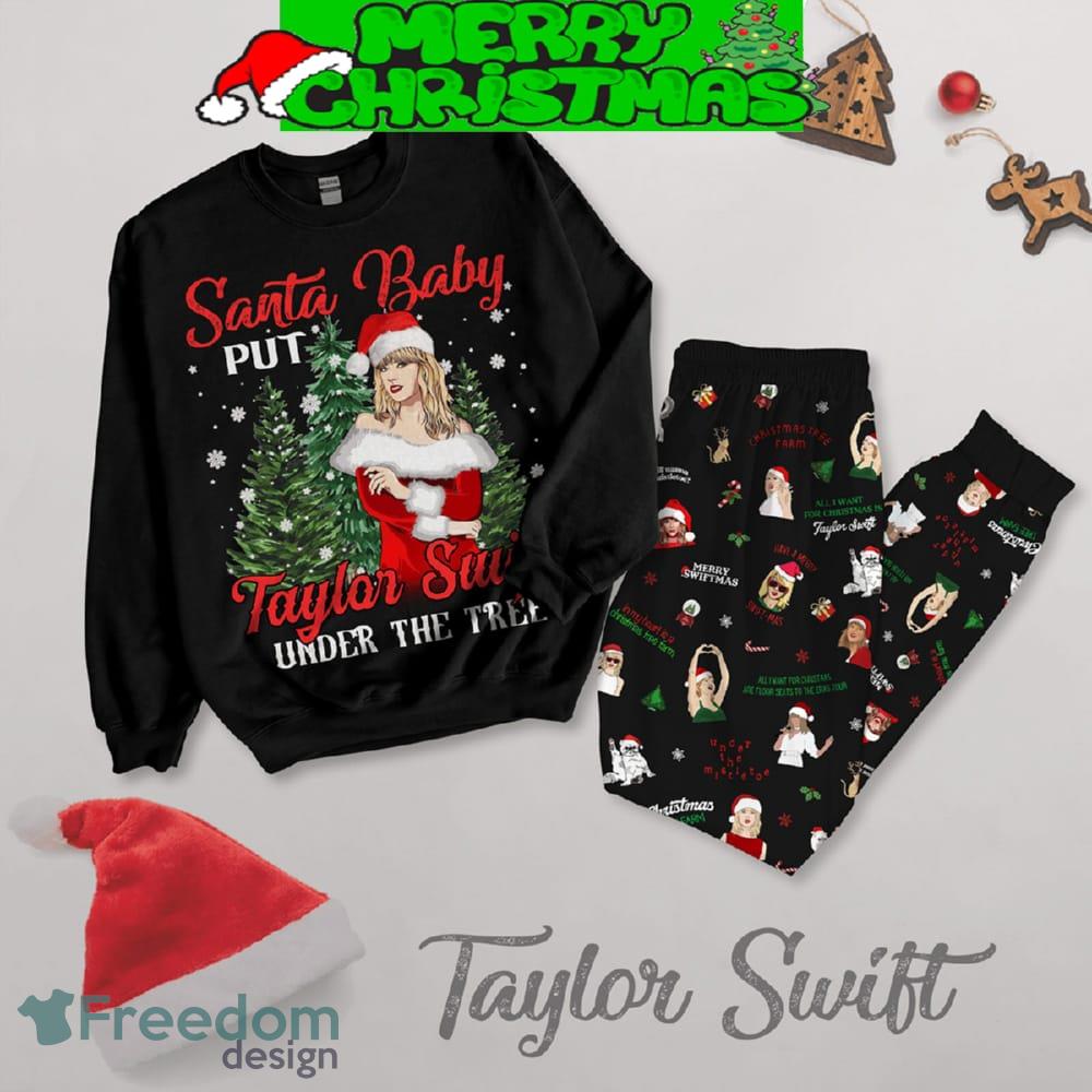 Taylor Swift Merry Swiftmas Cat Mother Christmas Fleece Pajamas Set Gift Family - Taylor Swift Merry Swiftmas Cat Mother Christmas Fleece Pajamas Set-1