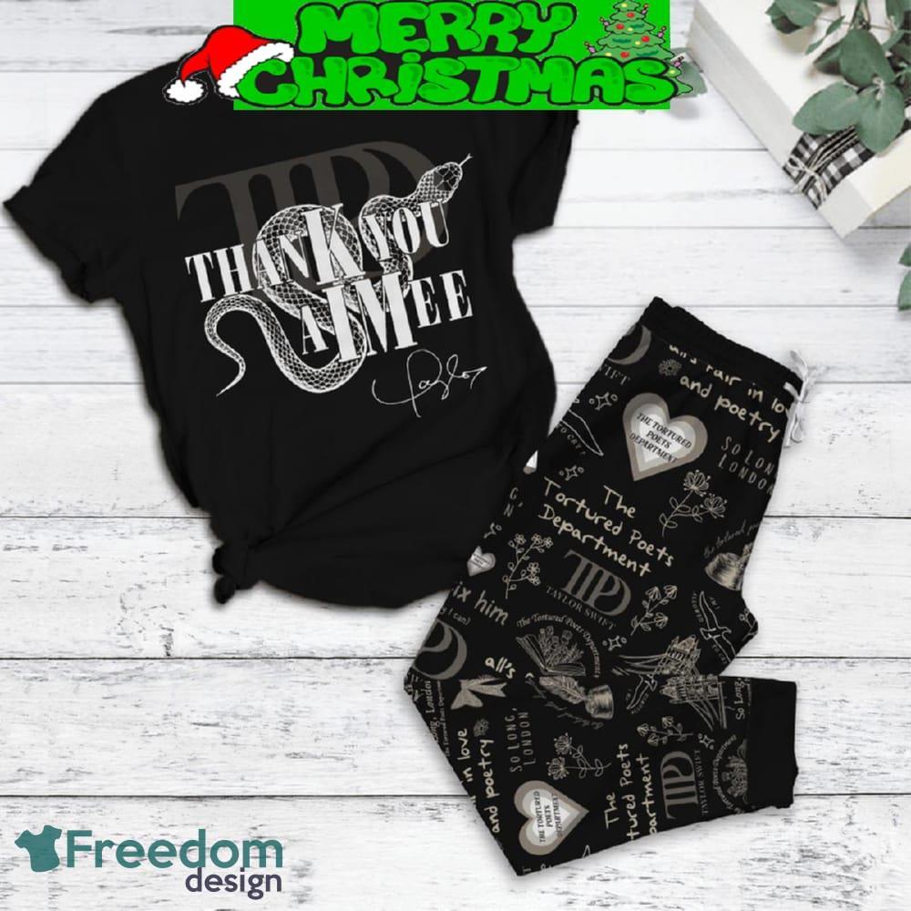 Taylor Swift TTPD Album ThanK You AIMee Fleece Pajamas Set Christmas For Family image Taylor Swift TTPD Album ThanK You AIMee Fleece Pajamas Set Christmas For Family - Taylor Swift TTPD Album ThanK You AIMee Fleece Pajamas Set-1