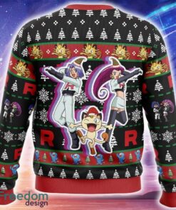 Team Rocket Pokemon Ugly Christmas Sweater Trending Holidays For Men Women Fans - Team Rocket Pokemon Ugly Christmas Sweater_2
