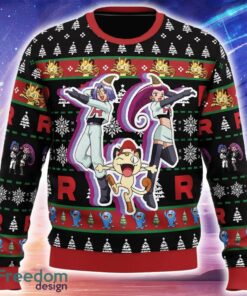 Team Rocket Pokemon Ugly Christmas Sweater Trending Holidays For Men Women Fans