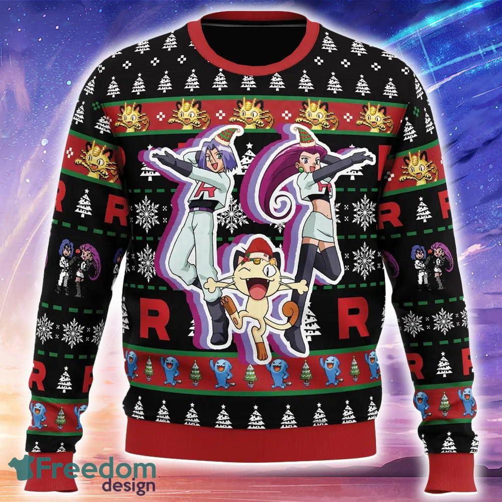 Team Rocket Pokemon Ugly Christmas Sweater Trending Holidays For Men Women Fans image Team Rocket Pokemon Ugly Christmas Sweater Trending Holidays For Men Women Fans - Team Rocket Pokemon Ugly Christmas Sweater_1