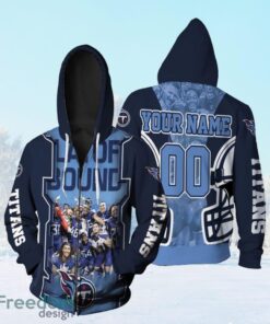 Tennessee Titans Afc South Champions Super Bowl 2021 Playoff Round Personalized Zip Hoodie 3D All Over Print